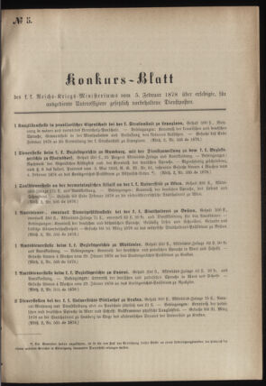 Verordnungsblatt für das Kaiserlich-Königliche Heer 18780205 Seite: 5