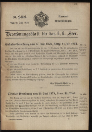 Verordnungsblatt für das Kaiserlich-Königliche Heer 18780627 Seite: 1