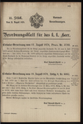 Verordnungsblatt für das Kaiserlich-Königliche Heer 18780821 Seite: 1