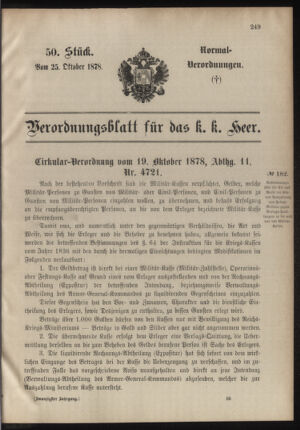 Verordnungsblatt für das Kaiserlich-Königliche Heer 18781025 Seite: 3