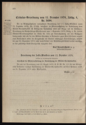 Verordnungsblatt für das Kaiserlich-Königliche Heer 18781221 Seite: 2