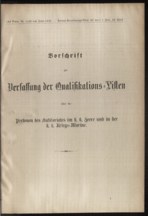 Verordnungsblatt für das Kaiserlich-Königliche Heer 18781221 Seite: 5