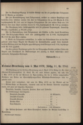 Verordnungsblatt für das Kaiserlich-Königliche Heer 18790507 Seite: 5