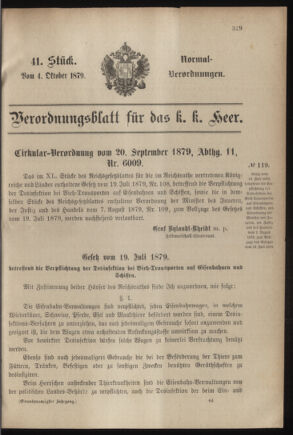 Verordnungsblatt für das Kaiserlich-Königliche Heer 18791004 Seite: 7