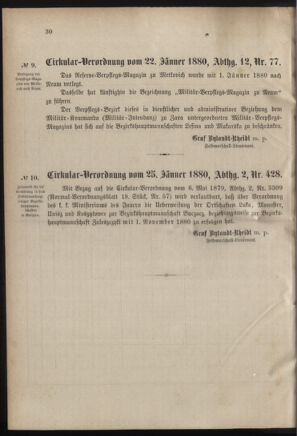 Verordnungsblatt für das Kaiserlich-Königliche Heer 18800127 Seite: 30