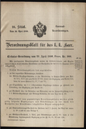 Verordnungsblatt für das Kaiserlich-Königliche Heer 18800430 Seite: 5