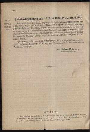 Verordnungsblatt für das Kaiserlich-Königliche Heer 18800617 Seite: 6