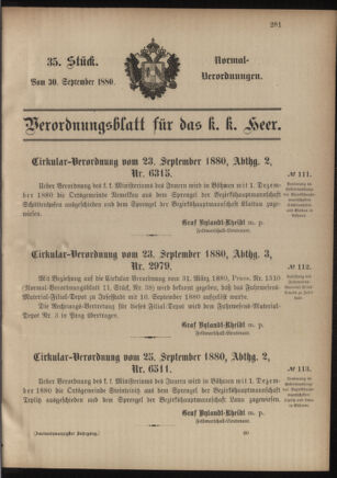 Verordnungsblatt für das Kaiserlich-Königliche Heer 18800930 Seite: 1