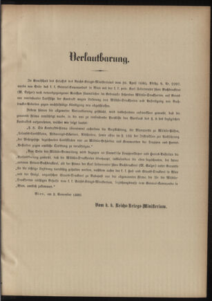 Verordnungsblatt für das Kaiserlich-Königliche Heer 18801107 Seite: 11