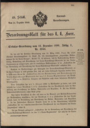 Verordnungsblatt für das Kaiserlich-Königliche Heer