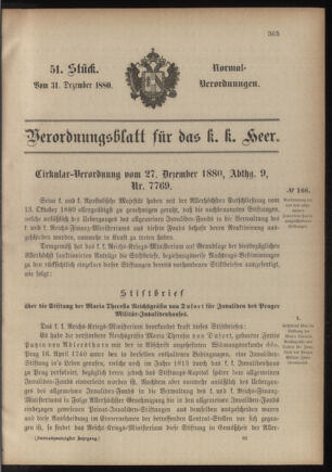 Verordnungsblatt für das Kaiserlich-Königliche Heer 18801231 Seite: 1