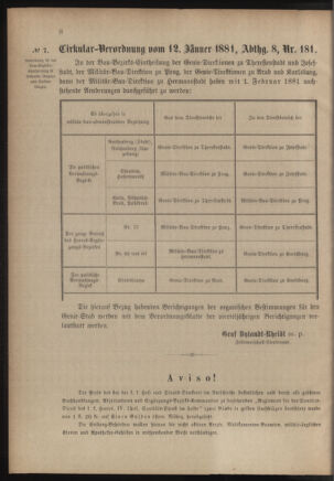 Verordnungsblatt für das Kaiserlich-Königliche Heer 18810114 Seite: 8