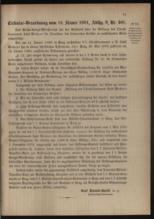 Verordnungsblatt für das Kaiserlich-Königliche Heer 18810122 Seite: 7