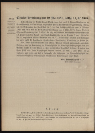 Verordnungsblatt für das Kaiserlich-Königliche Heer 18810521 Seite: 6