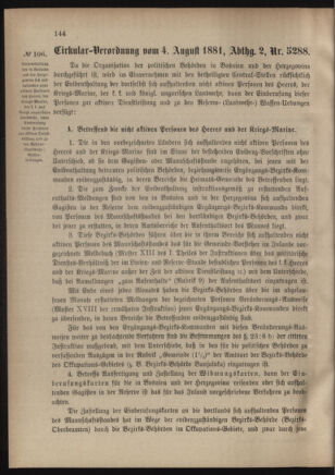 Verordnungsblatt für das Kaiserlich-Königliche Heer 18810809 Seite: 2