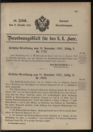 Verordnungsblatt für das Kaiserlich-Königliche Heer