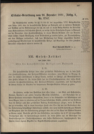 Verordnungsblatt für das Kaiserlich-Königliche Heer 18811230 Seite: 21