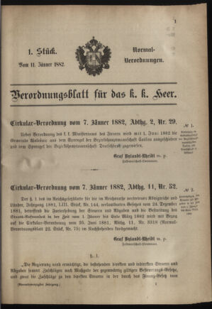 Verordnungsblatt für das Kaiserlich-Königliche Heer