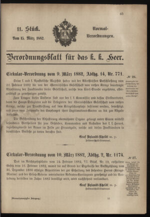 Verordnungsblatt für das Kaiserlich-Königliche Heer