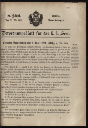 Verordnungsblatt für das Kaiserlich-Königliche Heer