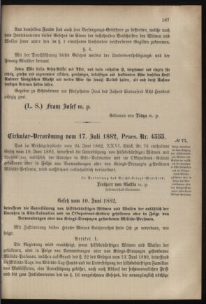 Verordnungsblatt für das Kaiserlich-Königliche Heer 18820720 Seite: 7