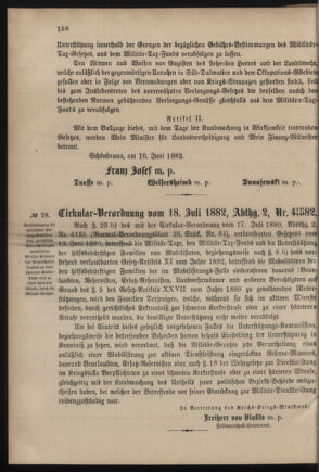 Verordnungsblatt für das Kaiserlich-Königliche Heer 18820720 Seite: 8