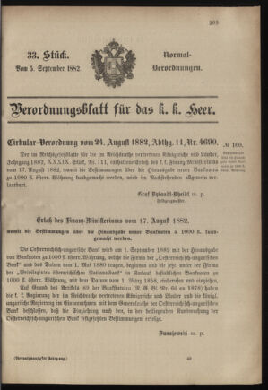 Verordnungsblatt für das Kaiserlich-Königliche Heer 18820905 Seite: 1