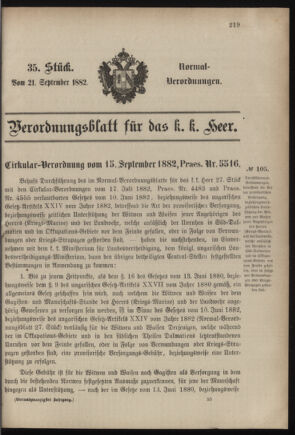 Verordnungsblatt für das Kaiserlich-Königliche Heer 18820921 Seite: 1