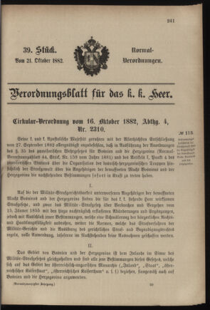 Verordnungsblatt für das Kaiserlich-Königliche Heer