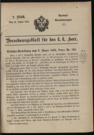 Verordnungsblatt für das Kaiserlich-Königliche Heer 18830112 Seite: 3