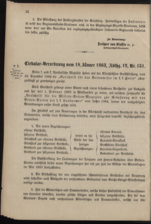 Verordnungsblatt für das Kaiserlich-Königliche Heer 18830124 Seite: 2