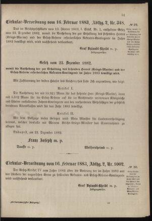 Verordnungsblatt für das Kaiserlich-Königliche Heer 18830220 Seite: 15