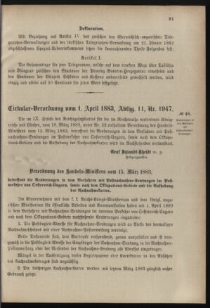 Verordnungsblatt für das Kaiserlich-Königliche Heer 18830411 Seite: 3