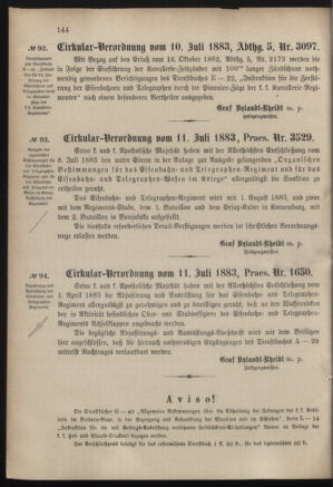 Verordnungsblatt für das Kaiserlich-Königliche Heer 18830714 Seite: 6