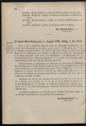 Verordnungsblatt für das Kaiserlich-Königliche Heer 18830809 Seite: 54