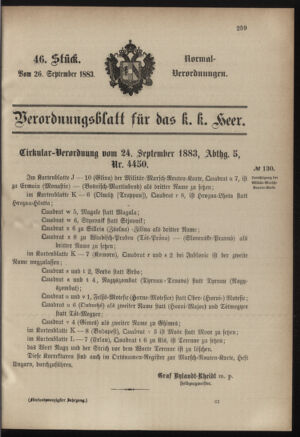 Verordnungsblatt für das Kaiserlich-Königliche Heer 18830926 Seite: 7