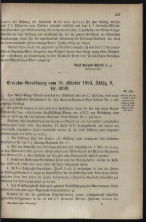 Verordnungsblatt für das Kaiserlich-Königliche Heer 18831021 Seite: 5