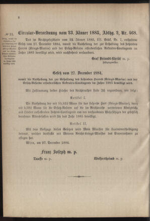 Verordnungsblatt für das Kaiserlich-Königliche Heer 18850126 Seite: 2