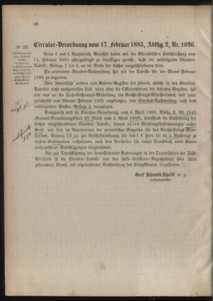 Verordnungsblatt für das Kaiserlich-Königliche Heer 18850220 Seite: 92