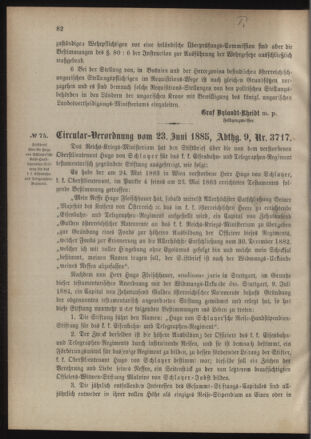 Verordnungsblatt für das Kaiserlich-Königliche Heer 18850630 Seite: 4