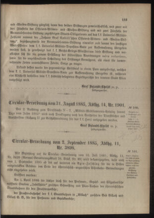 Verordnungsblatt für das Kaiserlich-Königliche Heer 18850909 Seite: 5