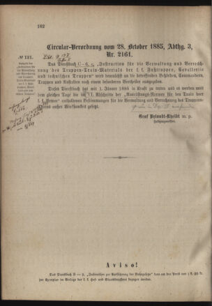 Verordnungsblatt für das Kaiserlich-Königliche Heer 18851031 Seite: 2