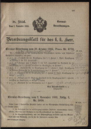 Verordnungsblatt für das Kaiserlich-Königliche Heer