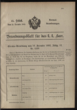 Verordnungsblatt für das Kaiserlich-Königliche Heer 18851223 Seite: 1