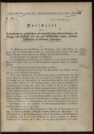 Verordnungsblatt für das Kaiserlich-Königliche Heer 18860124 Seite: 5