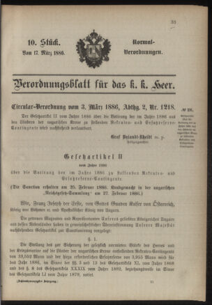 Verordnungsblatt für das Kaiserlich-Königliche Heer