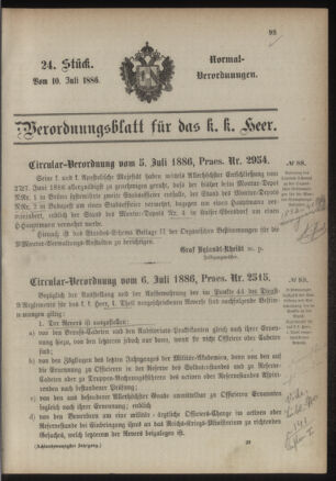 Verordnungsblatt für das Kaiserlich-Königliche Heer 18860710 Seite: 7