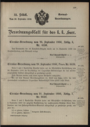 Verordnungsblatt für das Kaiserlich-Königliche Heer 18860930 Seite: 1