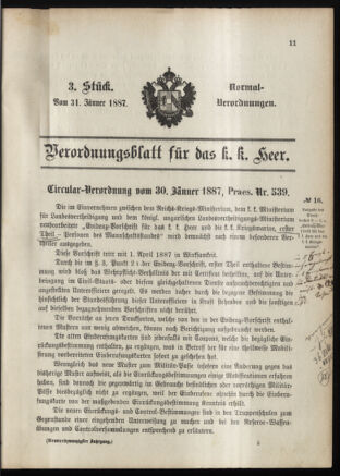 Verordnungsblatt für das Kaiserlich-Königliche Heer