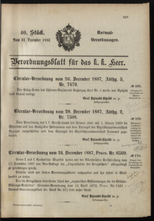 Verordnungsblatt für das Kaiserlich-Königliche Heer 18871231 Seite: 1